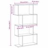 Bookshelf Black Oak Effect 70 x 24 x 129 cm Engineered Wood