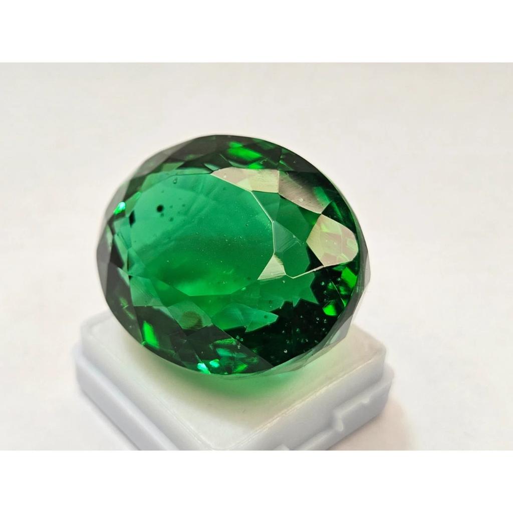 Oval Cut Green Color Colombian Emerald 60 Ct Fabulous Certified Loose Gemstone