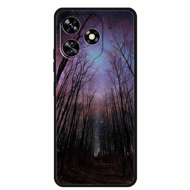 Funda For Oukitel C51 Case Cute Cartoon Cat Black Silicone Soft Phone Case For Oukitel C51 Back Cover Cases C 51 Coque 6.8" Capa