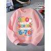 European Sizes Kids' Crewneck Sweatshirt -Colorful Numbers School Supplies Apple,Sportswear And Casual Wear, Soft And Comfortable, Children's Clothing