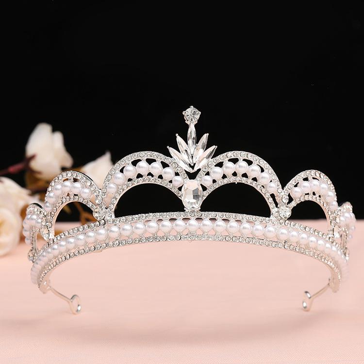 Bride's Crown Headband Wedding Korean Birthday Gift Adult Gift Crystal Crown Princess Dress Hair Accessory