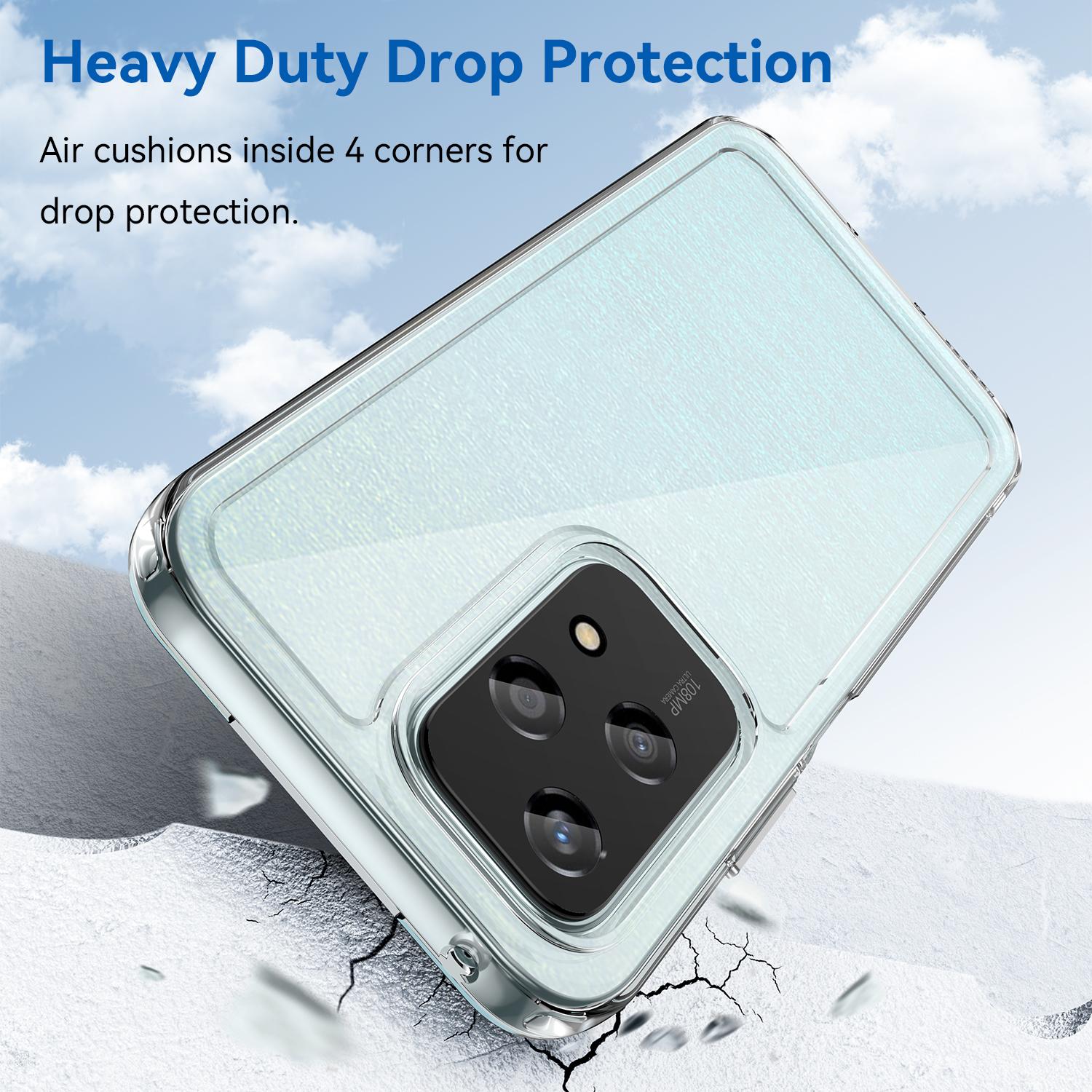 

For Honor 200 Lite Transparent Case Electroplating Buttons (Big Rear Lens Hole) A