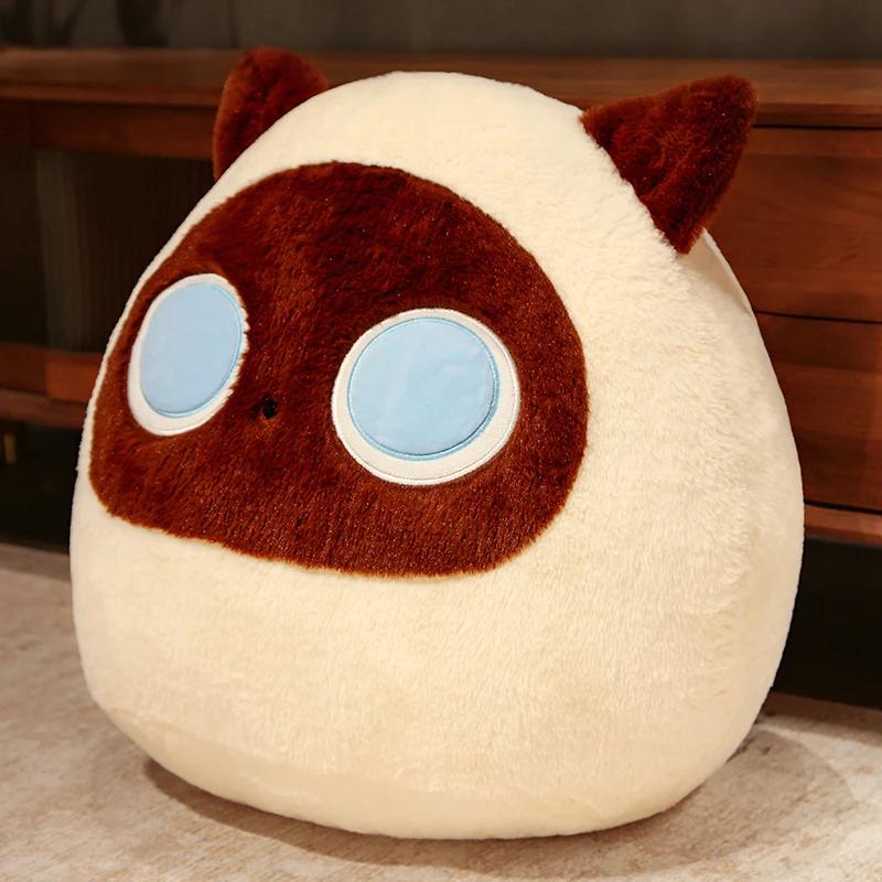 30/50cm Stuffed Soft Animal Kitten Plush Pillow Lovely Cartoon Cat Dolls Toys Kawaii White Black Cat Gift for Children Girls