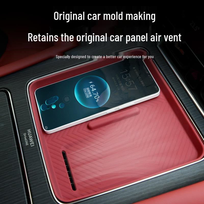 Compatible Silicone Anti-slip Pad for AITO M7 Central Control - Wireless Charging & Protective Interior Accessory