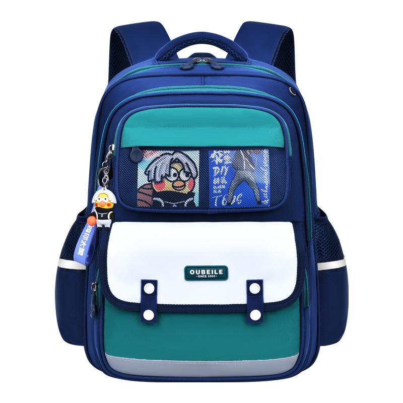 Schoolbag popular schoolbag primary school students 1-1-1 grade children reduce the burden of spine protection large capacity backpack high quality