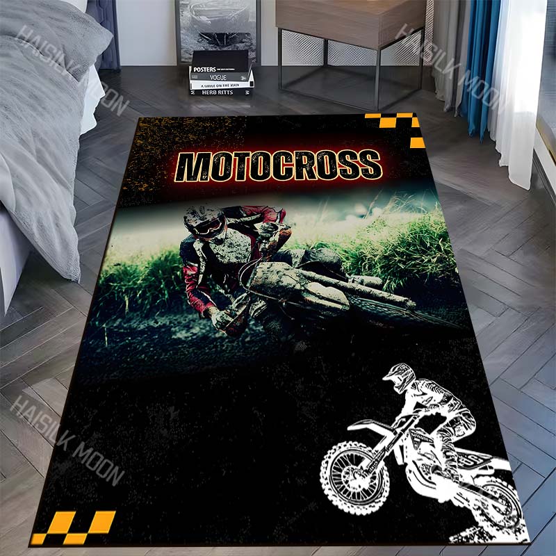 

1PC Racing Off-Road Motorcycle printCarpet for Living Room Bedroom Sofa Home Decor Rus Non-slip Floor Mat Luxury Gift 40x60cm