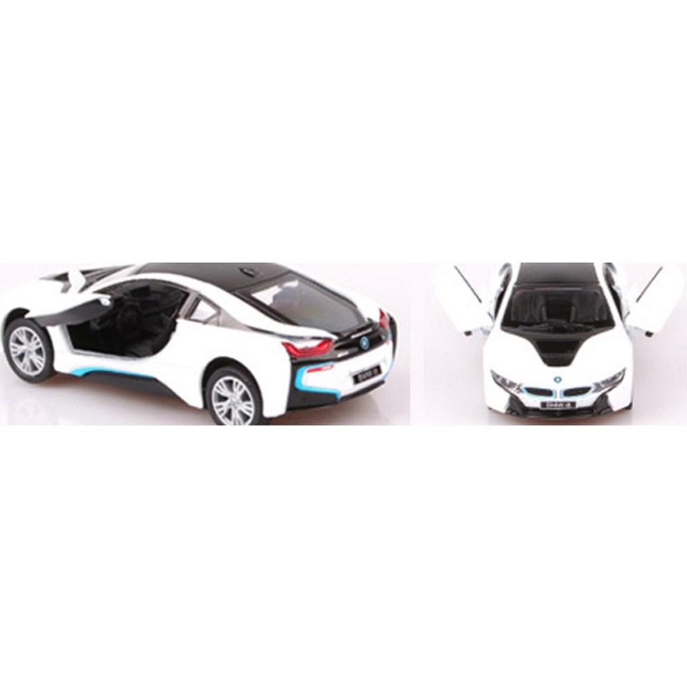 Kinsmart BMW i8 støpt pull-back lekebil