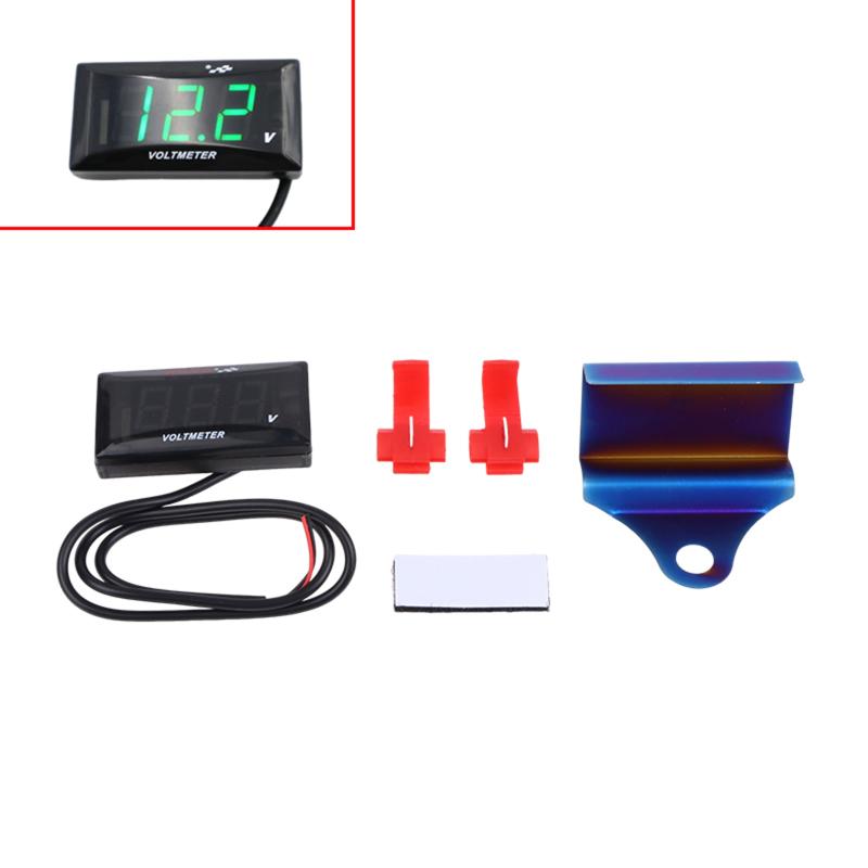 Digital Voltmeter LED Display DC10-150V for Moto with Waterproof Bracket for Reliable Automotive Use