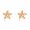 Exaggerated holiday style inlaid pearl starfish earrings beach style marine animal earrings