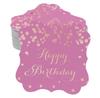 Inkdotpot Real Gold Foil Bracket Shape Paper Hang Tags Happy Birthday Favor Tags Pack Of