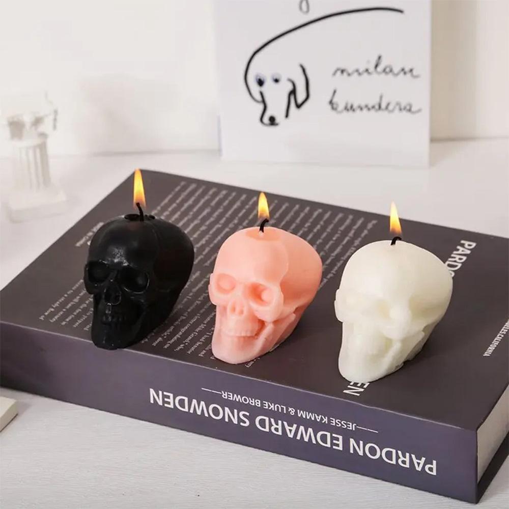 1ks Ručne vyrobené sójové voskové Veľkonočné Lebky Aromaterapeutické Sviečky Halloween Spálňa Obývacia Izba Hrôzostrašná Atmosféra Aromaterapeutické Sviečky