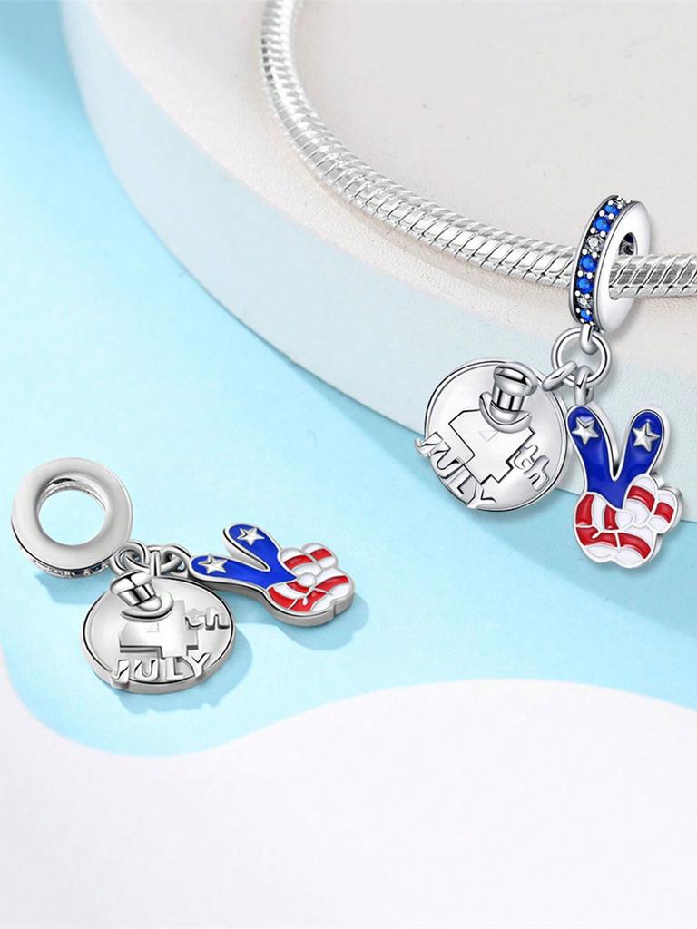 Charm Plata Travel Luggage Pyramid Bead Charms Copper Plated Fits Charm Genuine Bracelets For Jewellery Crafting DoItYourself Charms