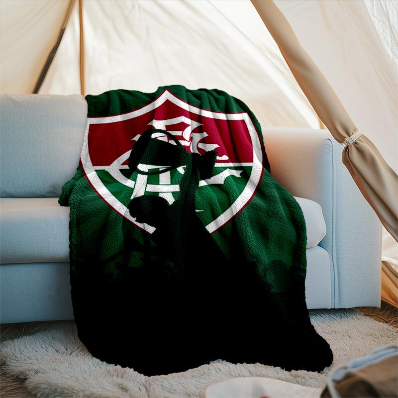 1PC Flumi-nense Football Club  Printed Soft Flannel Blanket Throw for Adult Bedroom Living Room Sofa Camping Travel Fan gifts Christmas Gifts