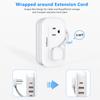 Power Multi Tap Universal Plug US 8-in-1 Outlet Power Strip AC Type C USB Port with 3.6FT Extension Cord Portable Network Filter