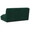 Adjustable Floor Footstool Dark Green Velvet