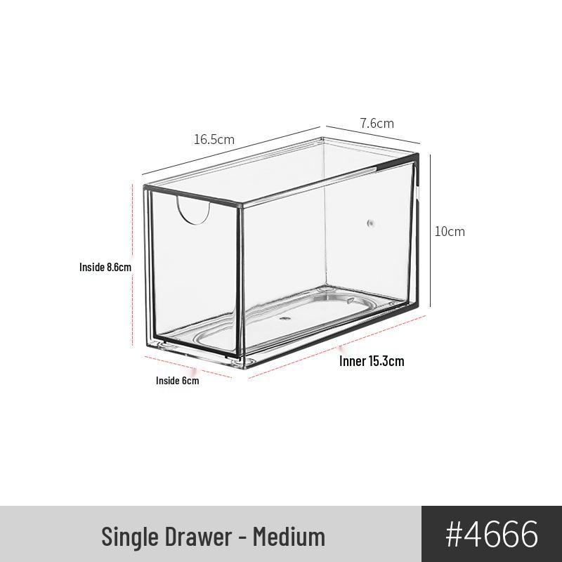 Clear Acrylic Jewelry and Cosmetics Storage Box with Lid