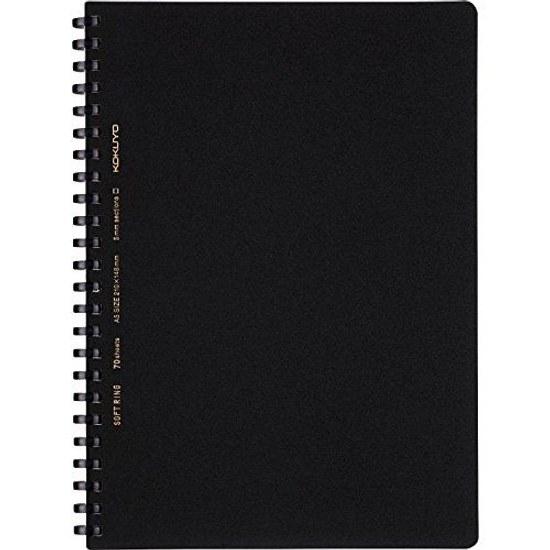 KOKUYO Notebook Soft Ring Business 70 Sheets A5 Graph Paper Black S-SV437S5-D