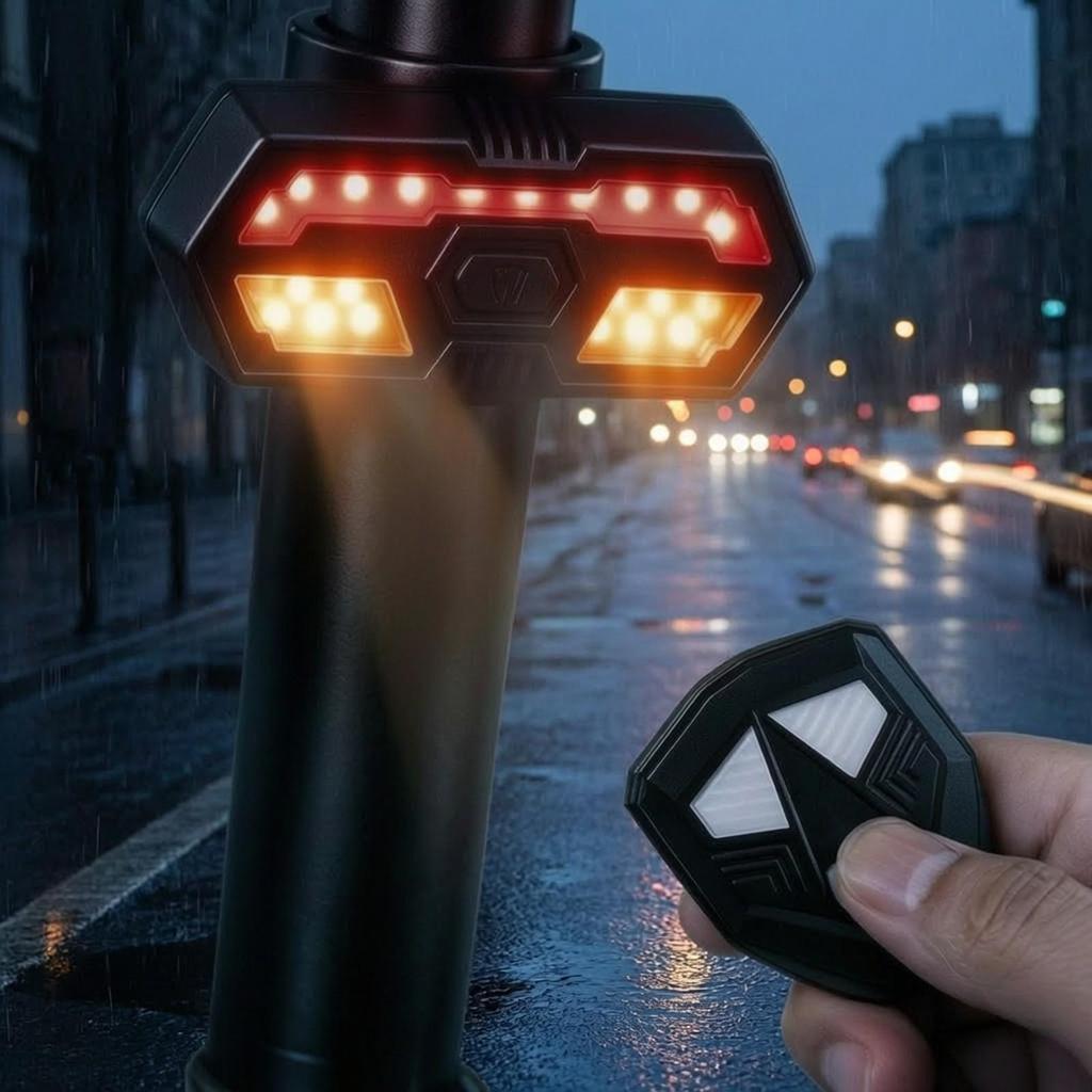 Bike Rear Light with Wireless Controller Bright for Road Cycling