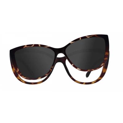 Clip On Cat Eye Tortoise Gren With Clip On Jsv 185 M27 fashiOn Women Eyeglasses