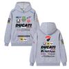 Ducati Felpa Corse MotoGP Racing, Unisex Oversize Streetwear Pullover con Stampa Completa Logo Sponsor