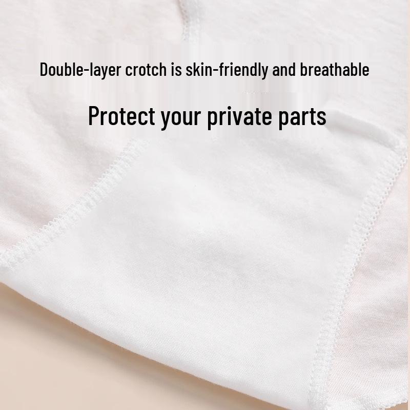 Women's Disposable Pure Cotton Underwear: Sterile, Wash-Free Triangle Briefs for Maternity, Postpartum, Menstrual Period, Travel, and Business Trips.