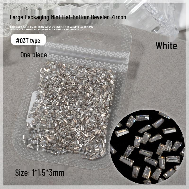 Winter Nail Art Champagne Rhinestone Trapezoid Ornaments – Christmas Tree Zircon Diamonds