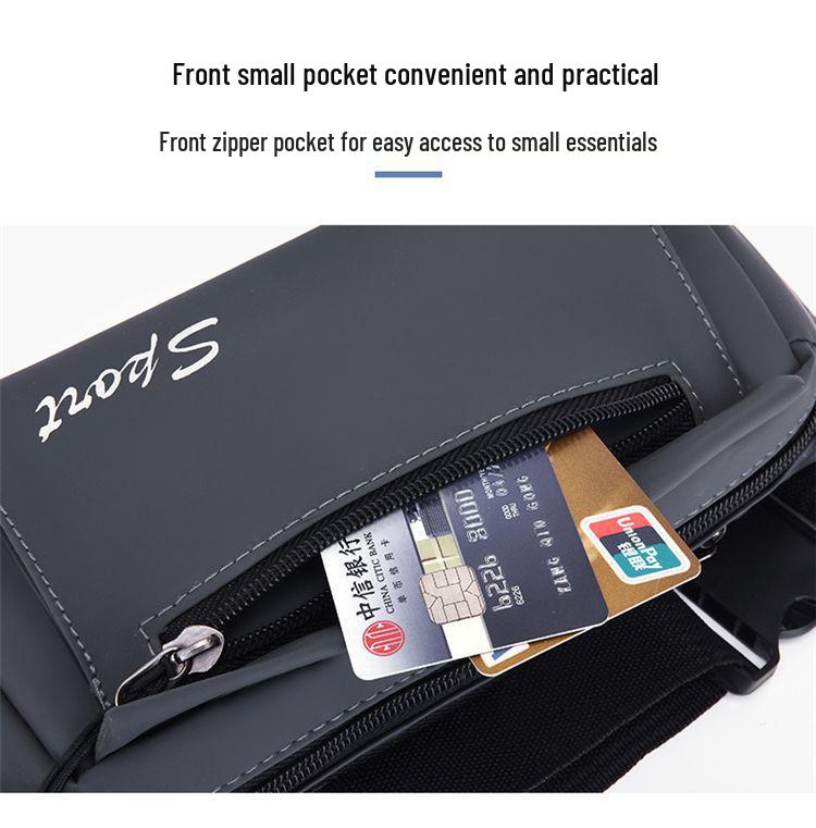 Men's Waterproof Construction Fanny Pack - Durable, Sturdy Crossbody Bag and Wallet for Middle-Aged & Elderly Workers