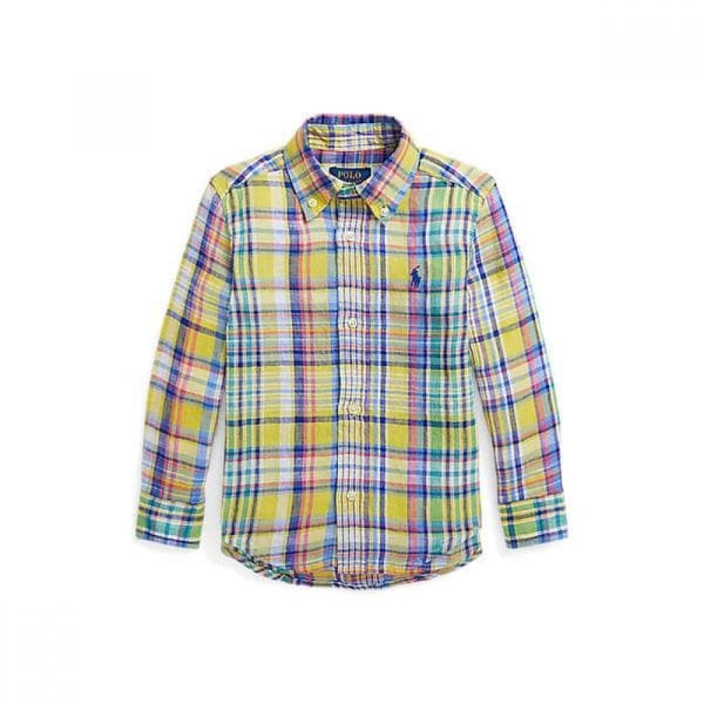 Polo Kids Plaid Linen Shirt Cwpowovt6820376999 2T