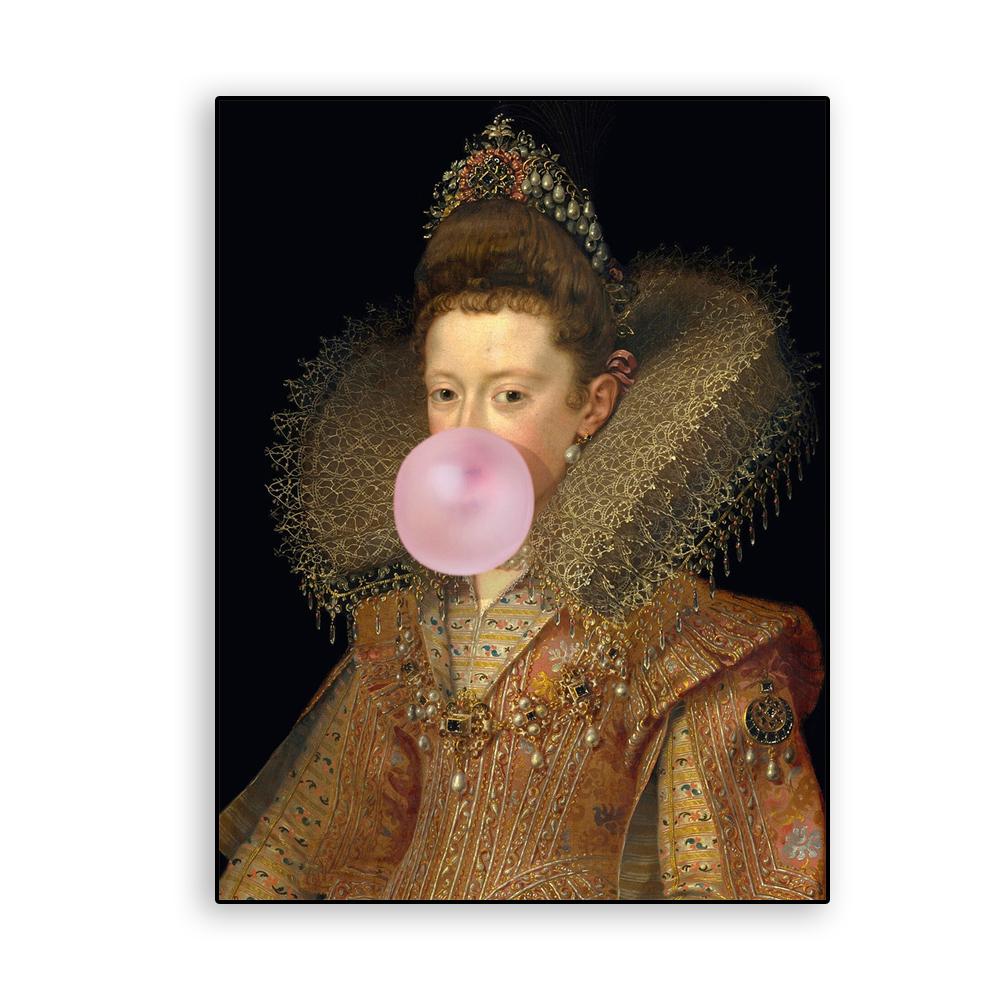 Vintage Funny Altered Art Poster Famous Portrait Prints Medieval Ltalian Oil Painting Canvas Painting Wall Art Living Room Decor
