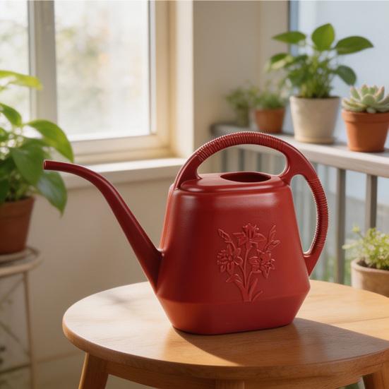 4L Plastic Watering Can Long Spout Watering Can with Ergonomic Handle Houseplant Watering Pot