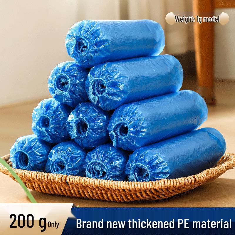 Waterproof Non-Slip PE Shoe Covers for Indoor Use - Thick, Wear-Resistant, Dustproof, and Rainproof for Adults and Students
