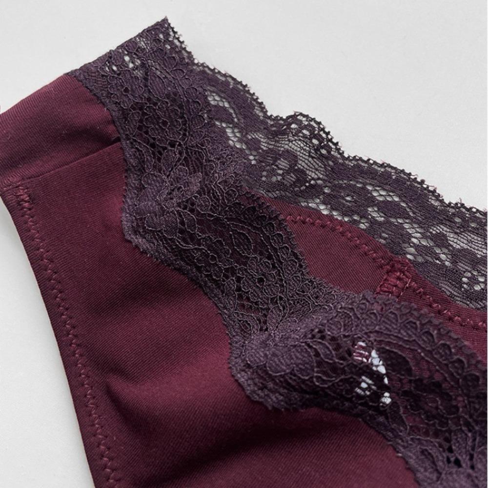 Women's Modal Cotton Blend Thongs, Soft Seamless Lace Tanga Underwear, Comfortable for Yoga Sports Daily Wear
