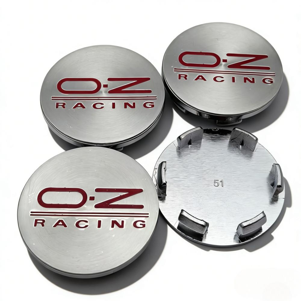 4pcs OZ Racing Logo Emblem Car Wheel Center Caps 51MM Clips 46MM Wheels Hub Cap O.Z Badge Rim Hubcaps Dust Cover Car Accessories