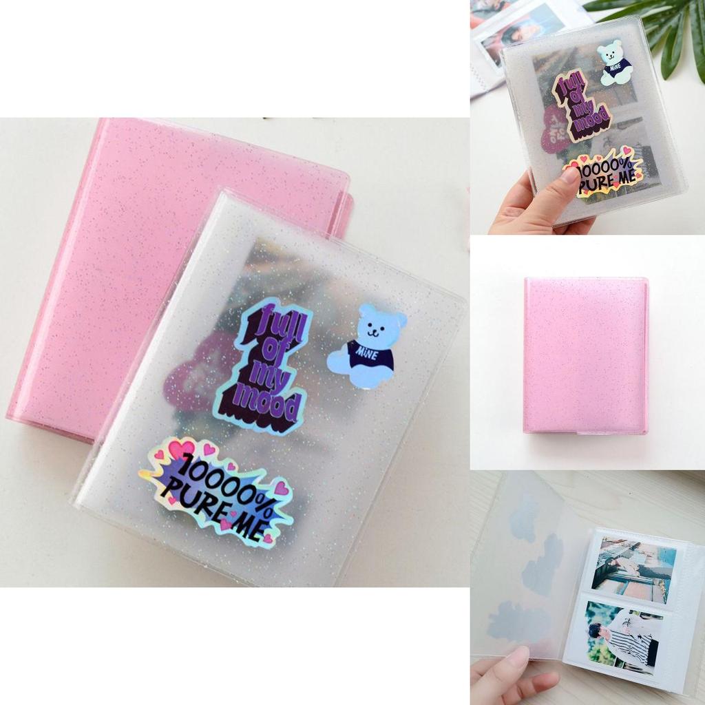 Elegant Glitter Photocard Album With 32/64 Pockets For Collectible Card Storage