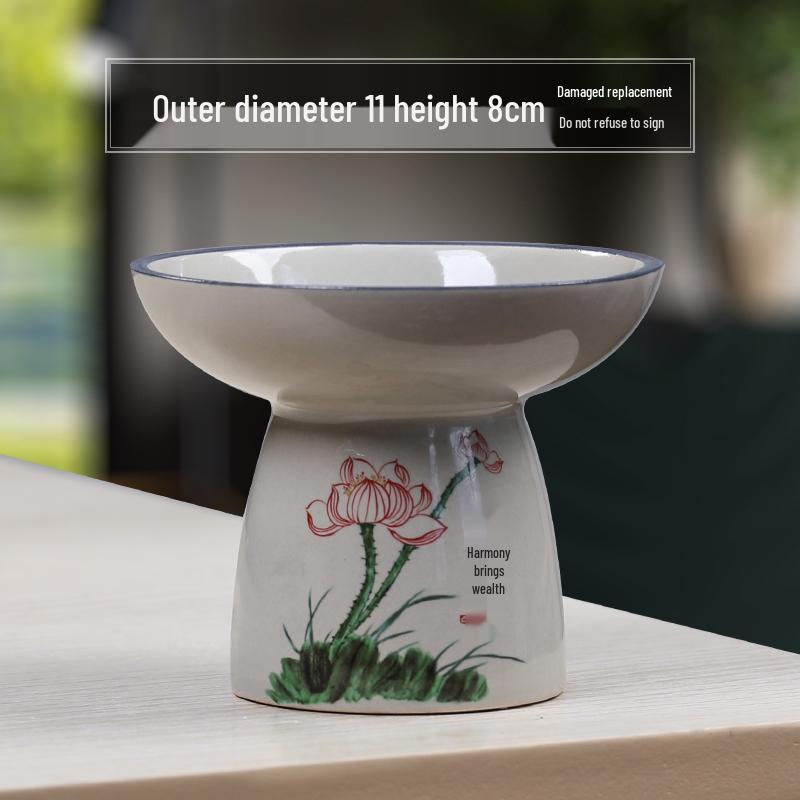 Blue & White Porcelain Flower Pot with Tray for Asparagus Fern, Money Tree, Orchid, Succulents & Bonsai