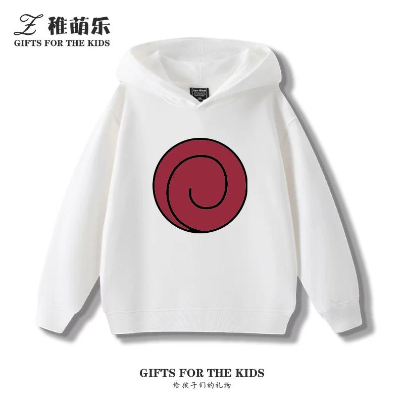 Sudadera con capucha infantil con estampado divertido de Naruto Uzumaki, sudadera informal de otoño/invierno para niños y niñas.