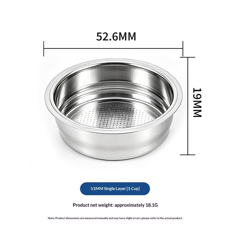 1Pcs 51/54mm 1-Cup 2-Cup Filter Replacement Filter Basket For Coffee Bottomless Portafilter Barista Espresso Accessories