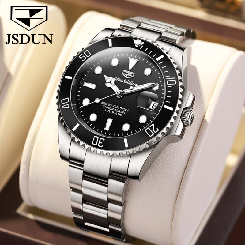 JINSHIDUN Neue Business und freizeit herren Uhr Green Water Ghost Automatische Mechanische Uhr Trendy Marke Leuchtende High-end-Uhr