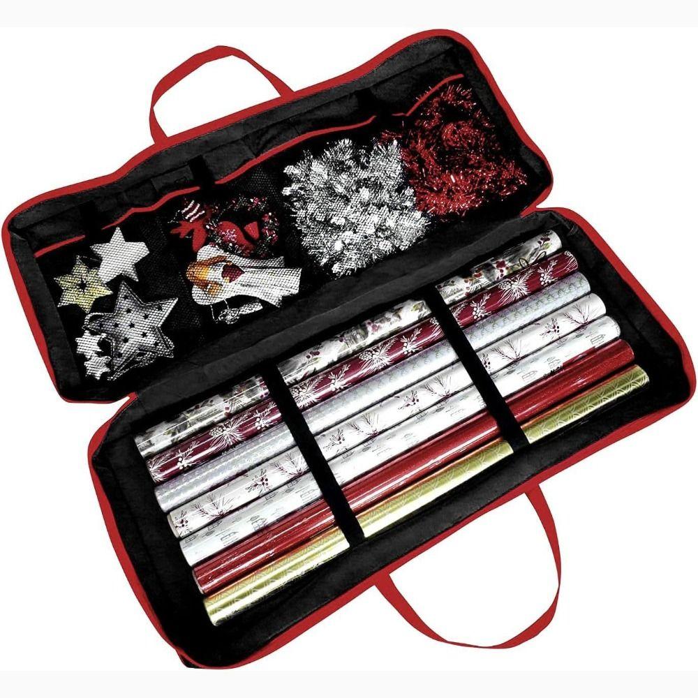Large Capacity Christmas Wrapping Paper Storage Bag Non-woven Fabric Dustproof Household Storage Bags Multipurpose Washable