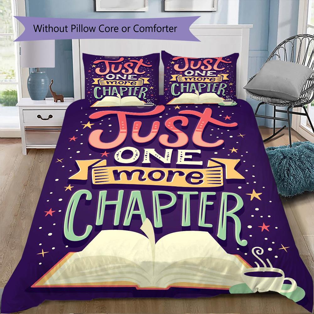 Gifts for Book Lovers Pattern Bedding,Quilt Set Quilt Cover Pillowcase Home Birthday Gift (1*duvet cover+2*pillowcase,without core)ZSJT0917119