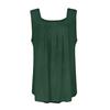 Women’s Square Neck Pleated Tank Top Sleeveless Casual Blouse Loose Fit Lightweight Pullover Shirt for Daily Wear