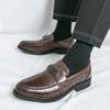 Luxury Retro Fashion Designer New Black Brown Green Casual Shoes For Men Penny Loafter Formal Wedding Dress Homecoming