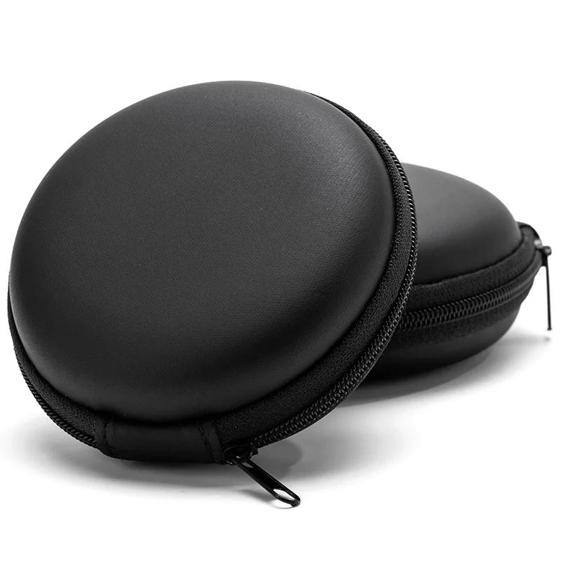 Mini Storage Bag EVA Waterproof Bluetooth Earphone Data Cable Travel Organizing Container Zipper Bags Fashion Black Storage Case