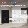 BSEED Zigbee 1/2/3Gang Wall Touch Switches With Normal EU Socket USB Type-C Ports Tuya Smart Life App Ccontrol Glass Panel