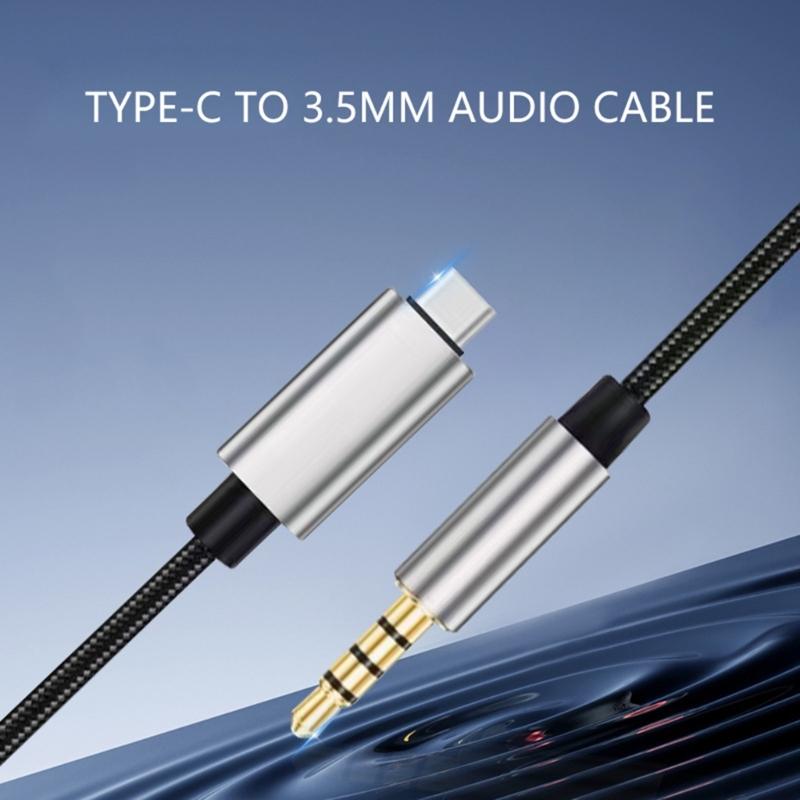 Type C To 3.5mm Auditory Cable With Advanced Chip Decoding For Multipe Syetems Auditory Adapter Line Car Auditory Cord
