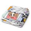 Super Kitties Anime Cat Blankets   Flannel Throw Blankets Bedroom Sofa Portable Soft Warm Bedsprea