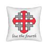 Jesus Christian Cross Faith Jerusalem Cross Square Pillow Cases Cushion Cover Creative Zipper Decorative Pillowcase For Car