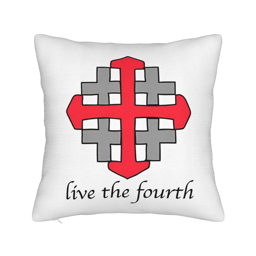 Jesus Christian Cross Faith Jerusalem Cross Square Pillow Cases Cushion Cover Creative Zipper Decorative Pillowcase For Car