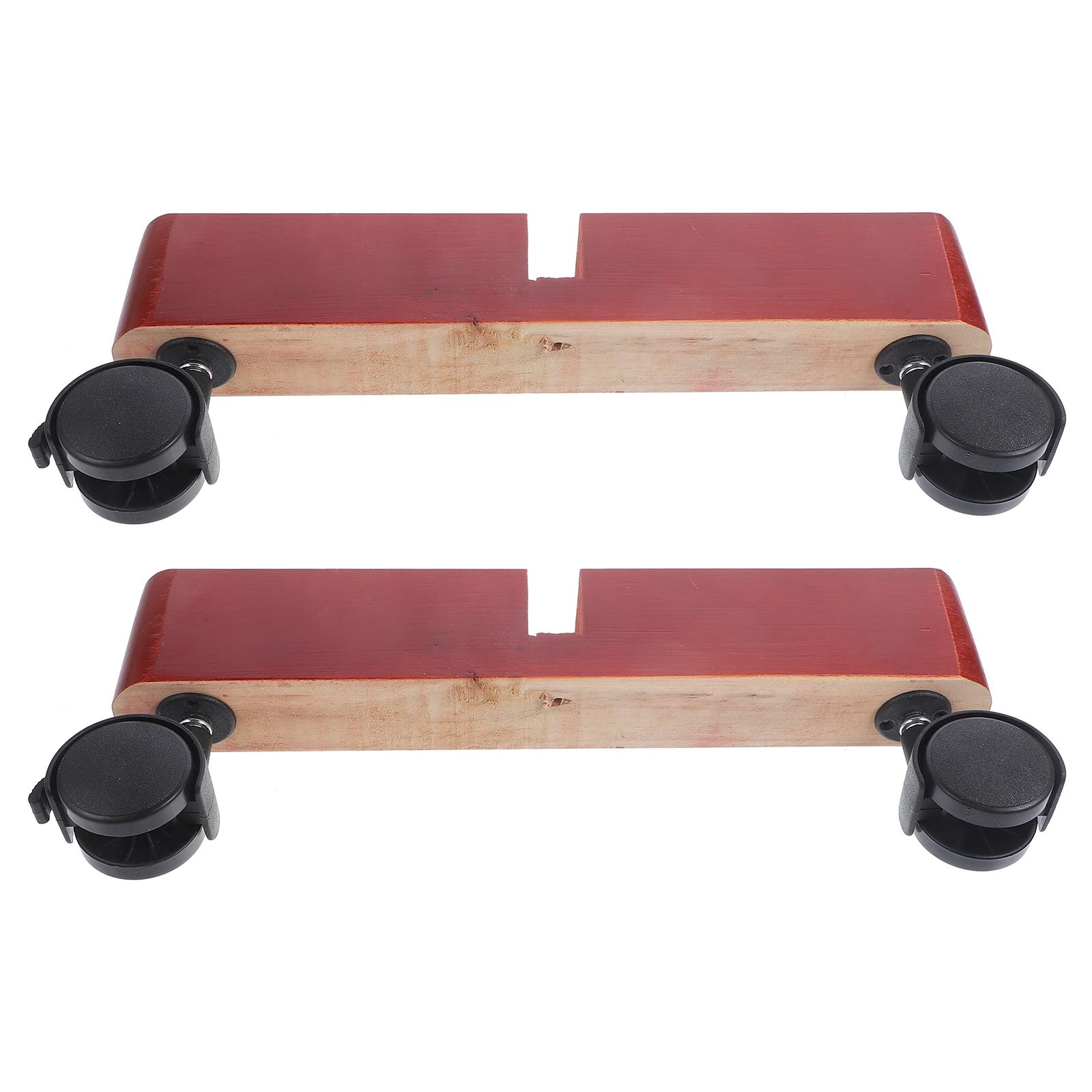 

2 Pcs Mobile Door Base Portable Wooden Room Divider Stand Folding Screen Bracket With Wheels Divider Support Screen Feet Home 29.30X11.30X3.60CM