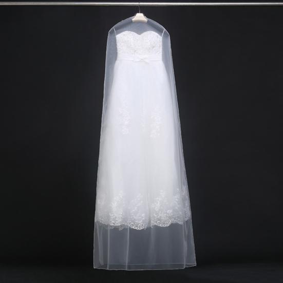 Borsa per abiti da sposa in rete trasparente da 1,8 m, custodia antipolvere